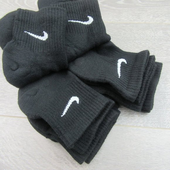 Nike Everyday Plus Ankle Socks Black 6 Pack Womens 6-10 / Youth 5Y-7Y NEW - Picture 5 of 9
